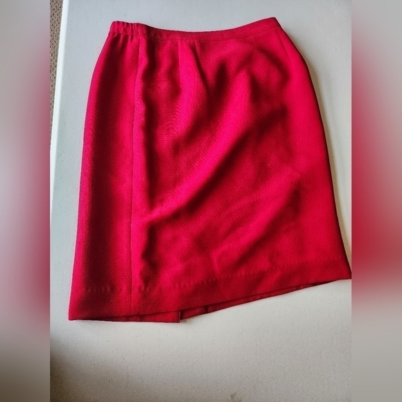 Vintage Kasper & Company ASL Red women's Skirt Size 10. - Picture 1 of 7